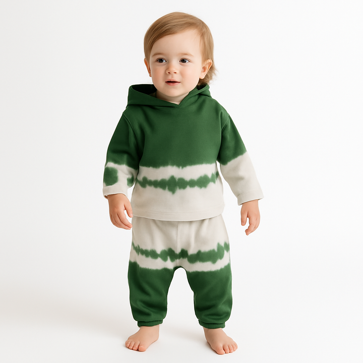 Fleece Dip Dye Hoodie Loungewear Sets