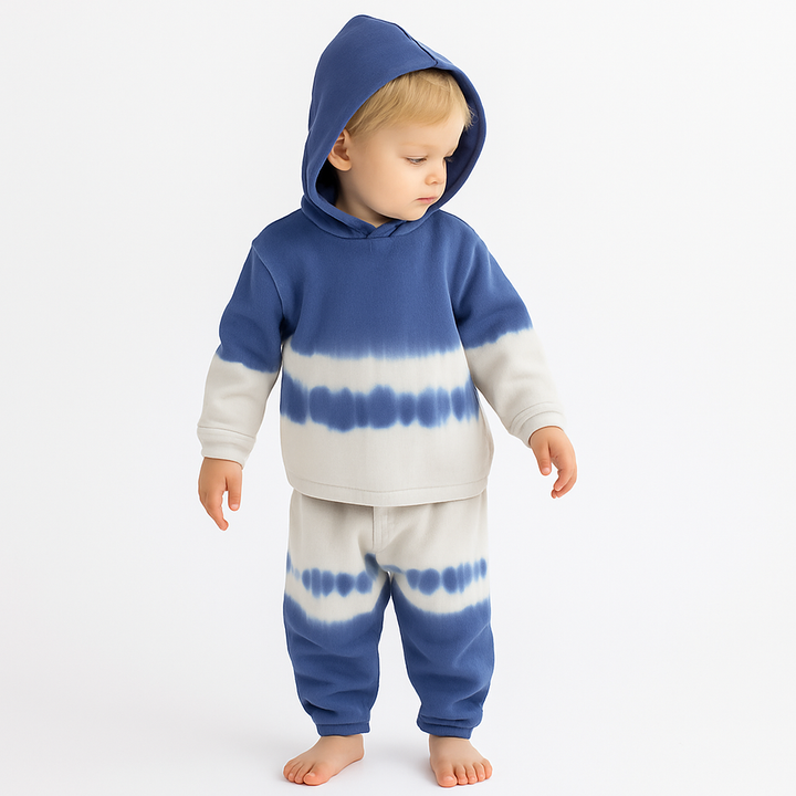 Fleece Dip Dye Hoodie Loungewear Sets