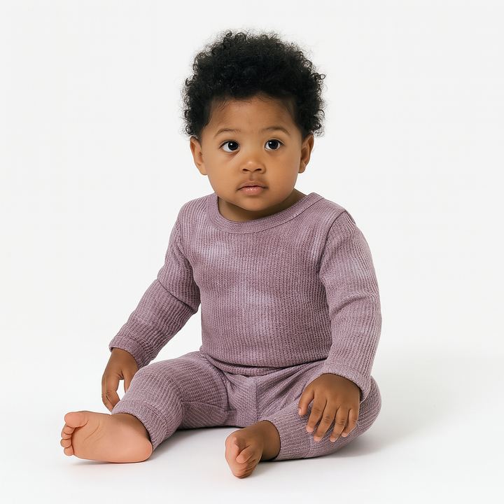 Marble Thermal Henley Tee and Legging Sets