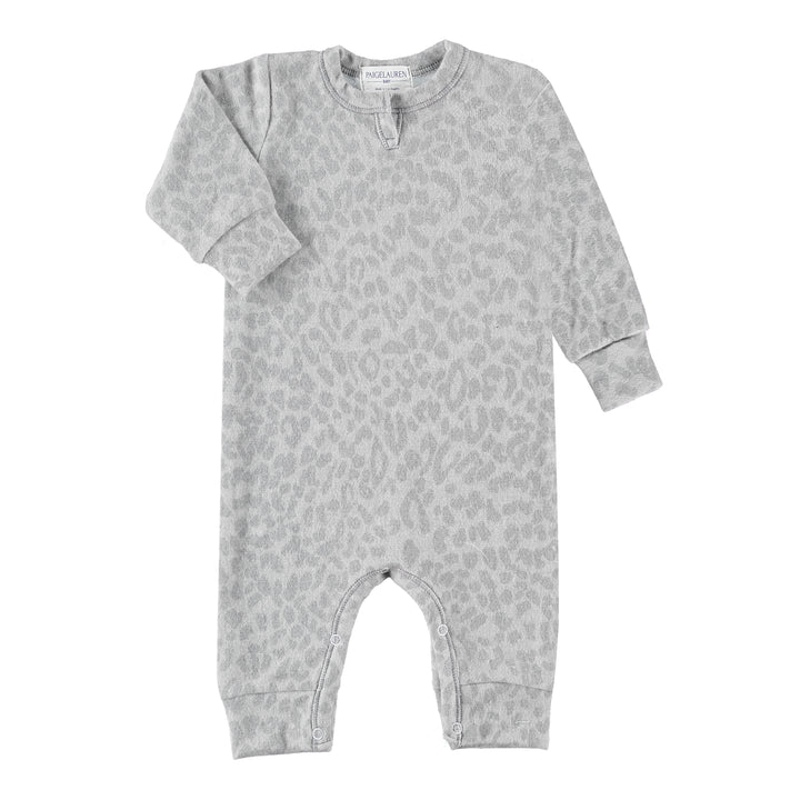 Eco-Animal Hacci Henley Romper