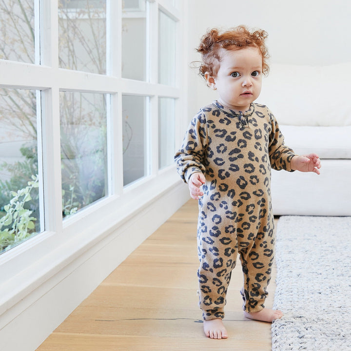 Eco-Animal Hacci Henley Romper