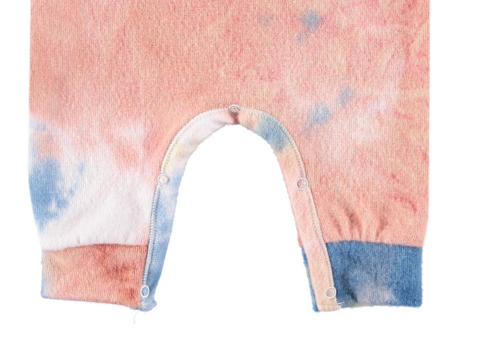 Eco-Hacci Multi Tie Dye Henley Romper
