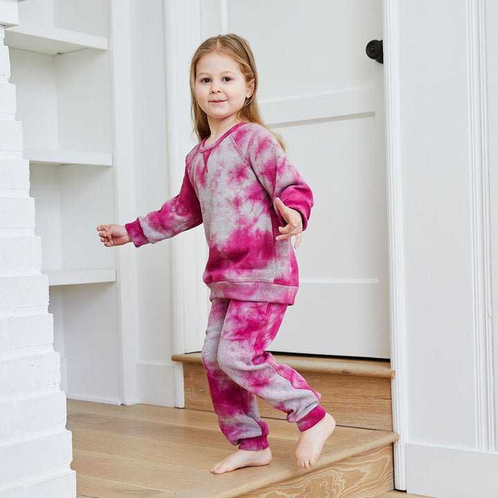 Eco-Marble Heathered Fleece Sweatshirt and Sweatpant Sets