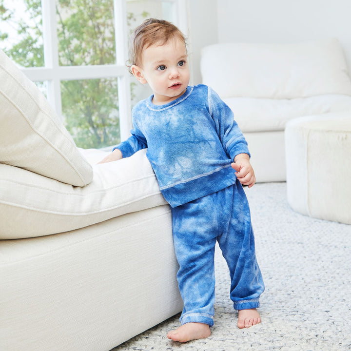 Toddler Loop Terry Marble Pullover and Pant Loungewear Set