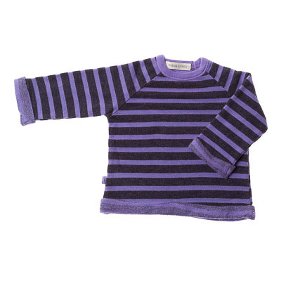 Pullover Charcoal Stripe Fleece Sweatshirt-Desert | Purple