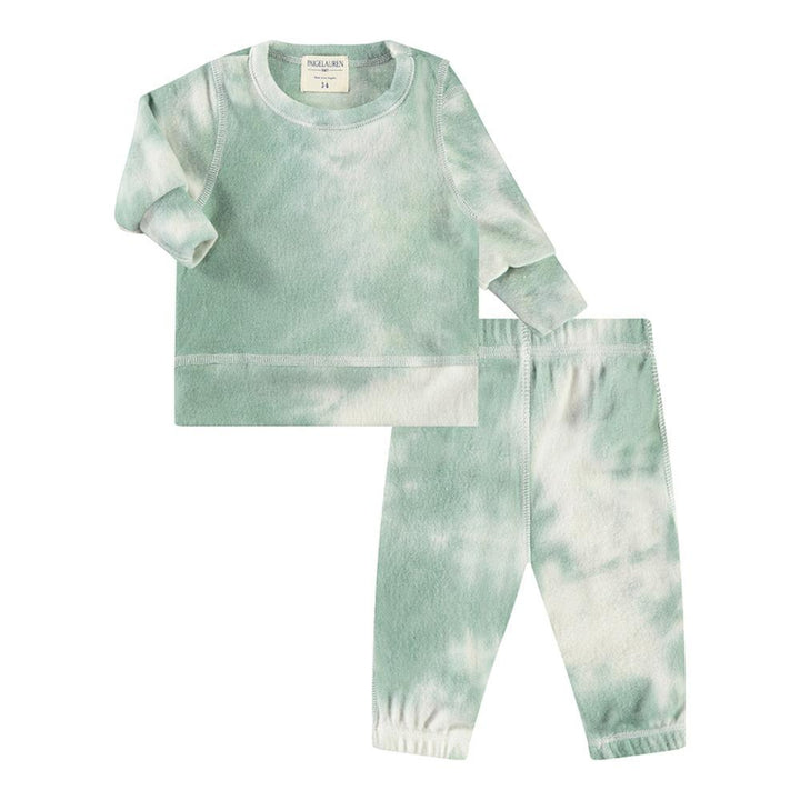 Kid Hacci Tie Dye Loungewear-Cozy | 2 | Sage Tie Dye