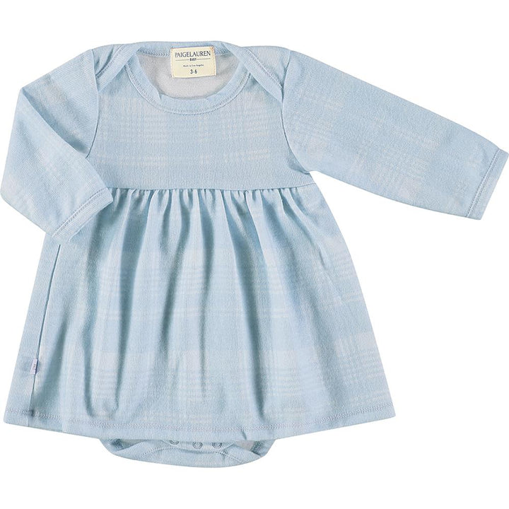 Baby Eco Hacci Plaid L/S Dress W/Bodysuit-Cozy