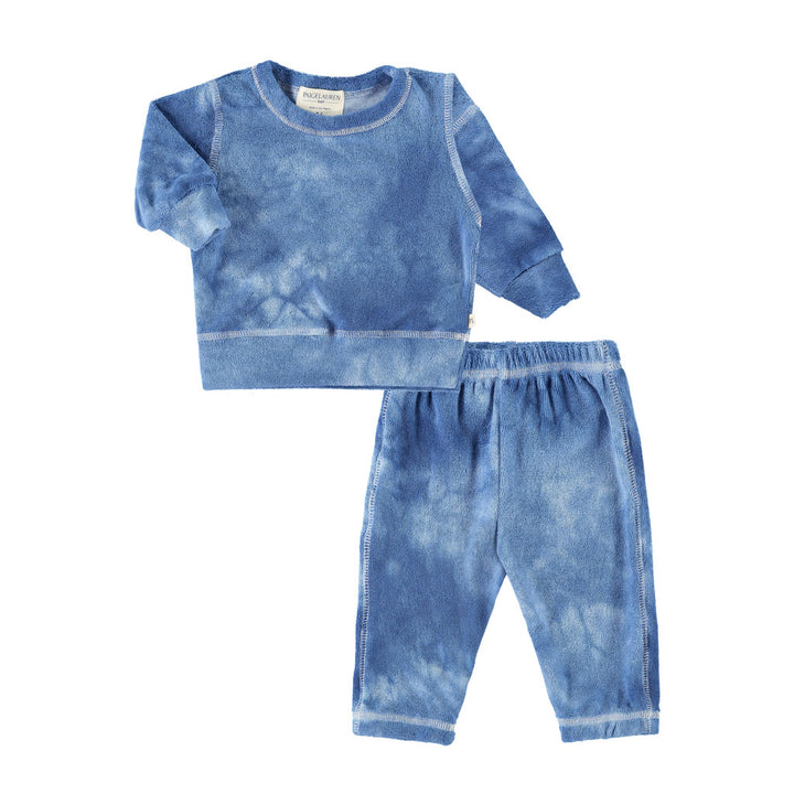 Toddler Loop Terry Marble Pullover and Pant Loungewear Set