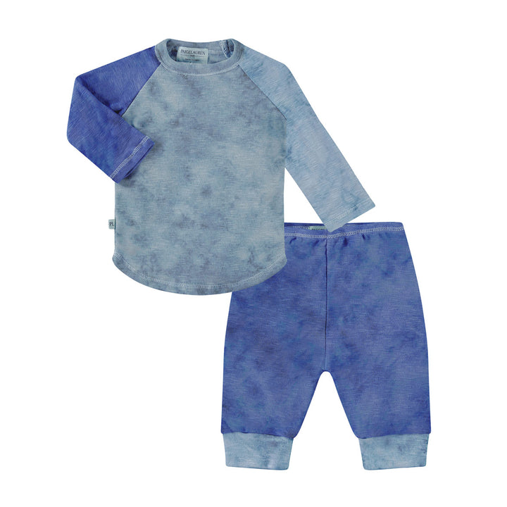 Toddler & Kid Organic Over Dye L/S Slub Rib Loungewear Set-Sparkle