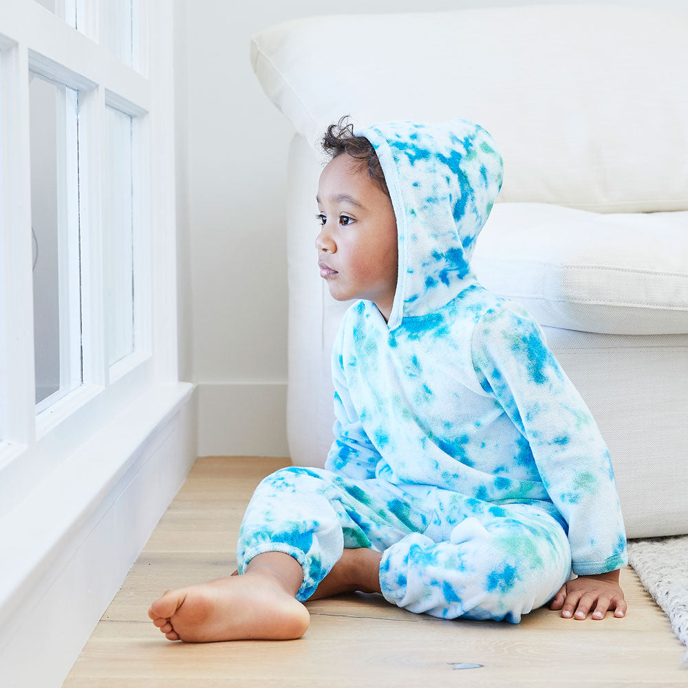 Kid Loop Terry Tie Dye Hoodie and Balloon Pant Sets