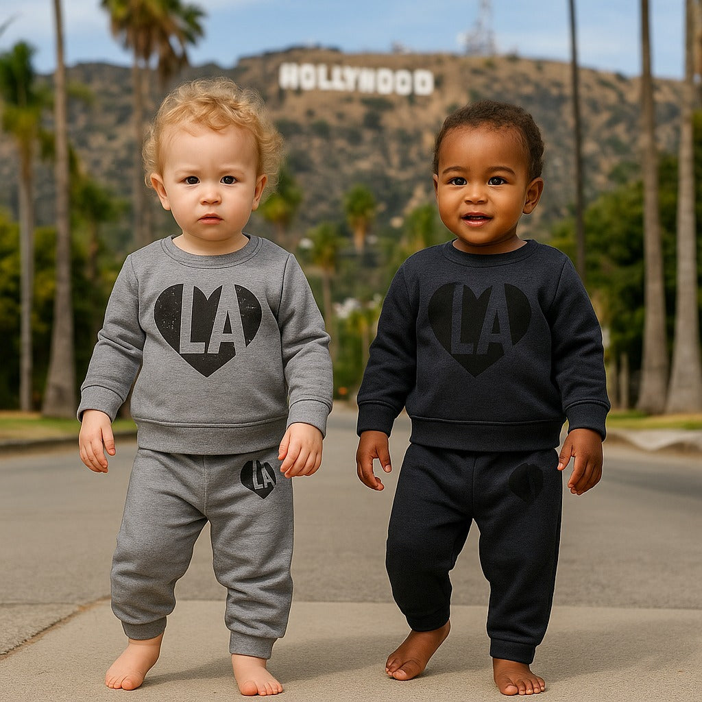 Experience the Ultimate in Comfort: Heart Los Angeles Eco Heathered Loungewear Sets