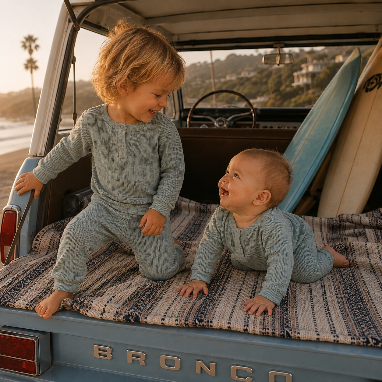 Mineral Wash Thermal Long Johns: The Ultimate Malibu-Inspired Baby &amp; Toddler Set