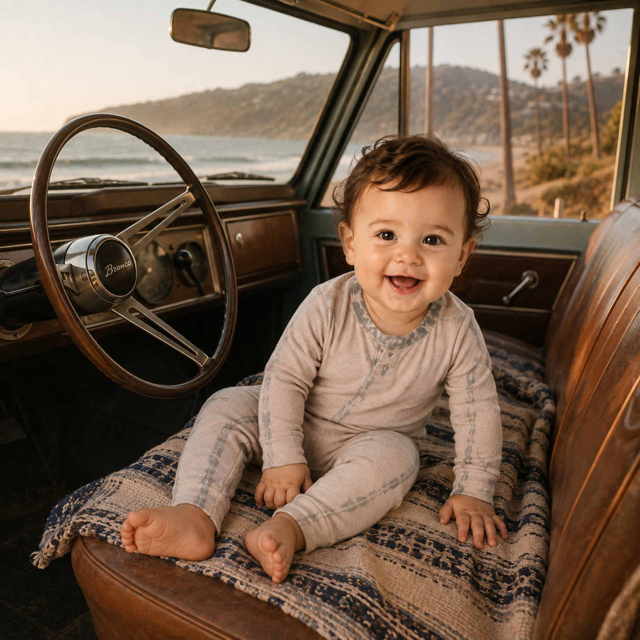 Super Soft Fleece Henley Romper: The Cozy Baby Essential Made in Los Angeles