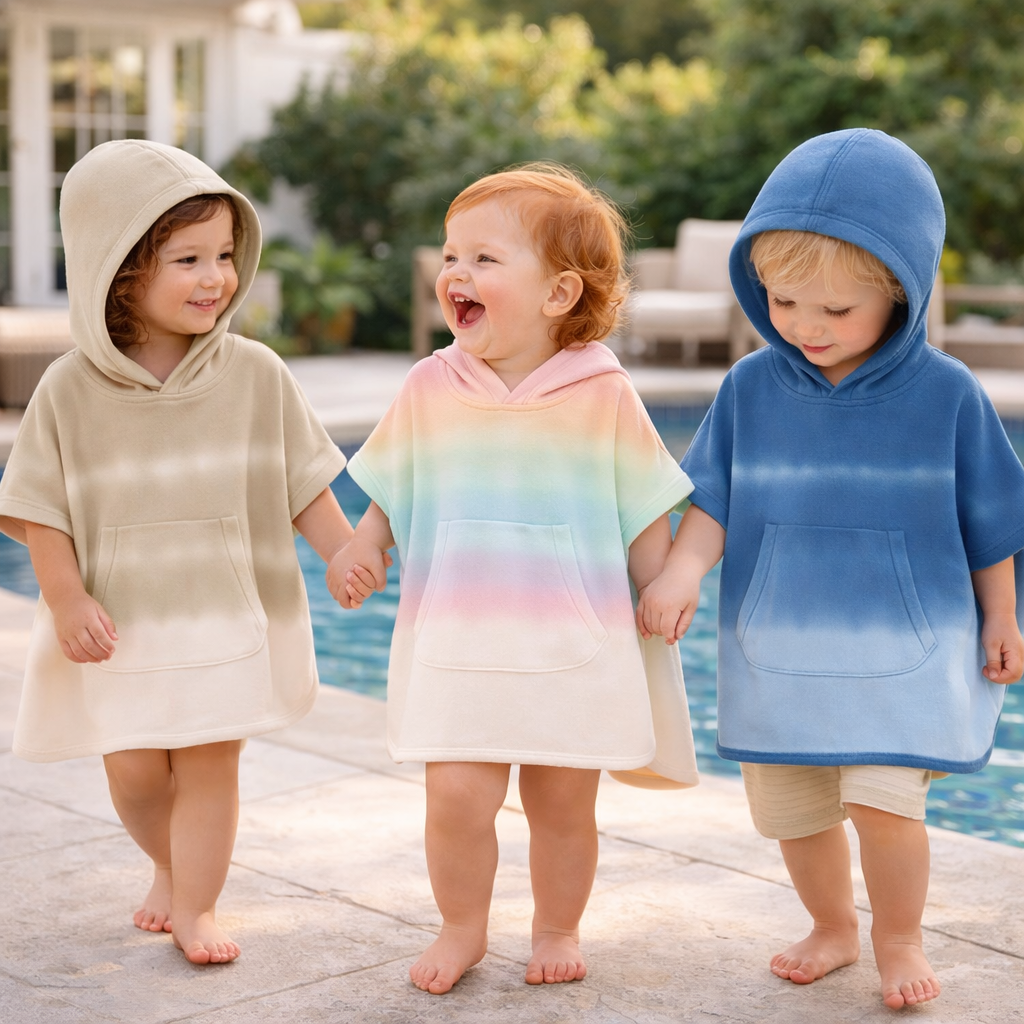 Hand Tie Dyed Loop Terry Poncho for Babies + Toddlers | PAIGELAUREN