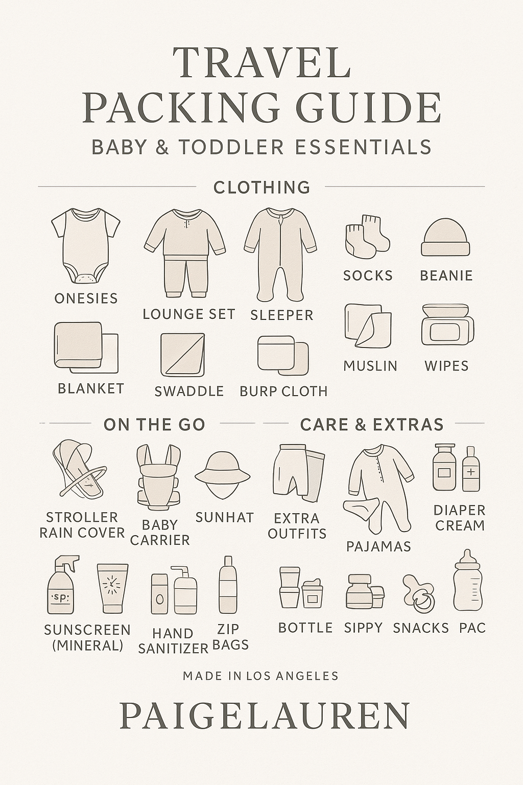 Travel Packing Guide | Baby & Toddler Essentials by PAIGELAUREN
