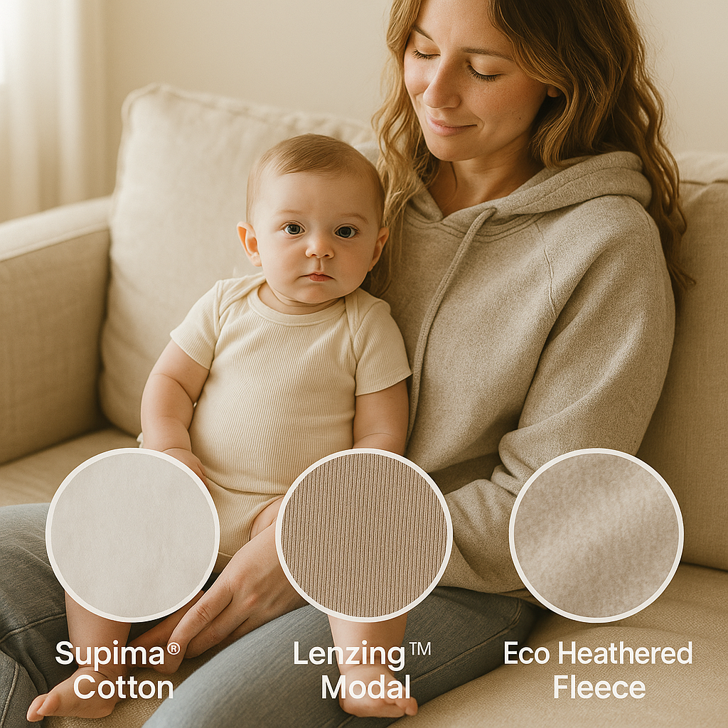 The Ultimate Baby Fabric Guide: Supima® Cotton, Lenzing™ Modal Eco Heathered Fleece