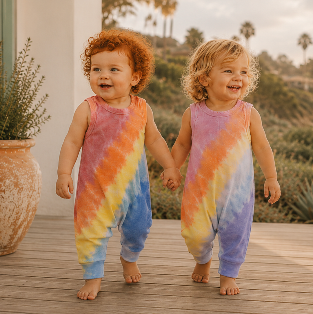Rainbow Baby Rompers: The Softest Hand-Dyed Summer Essential Made in Los Angeles