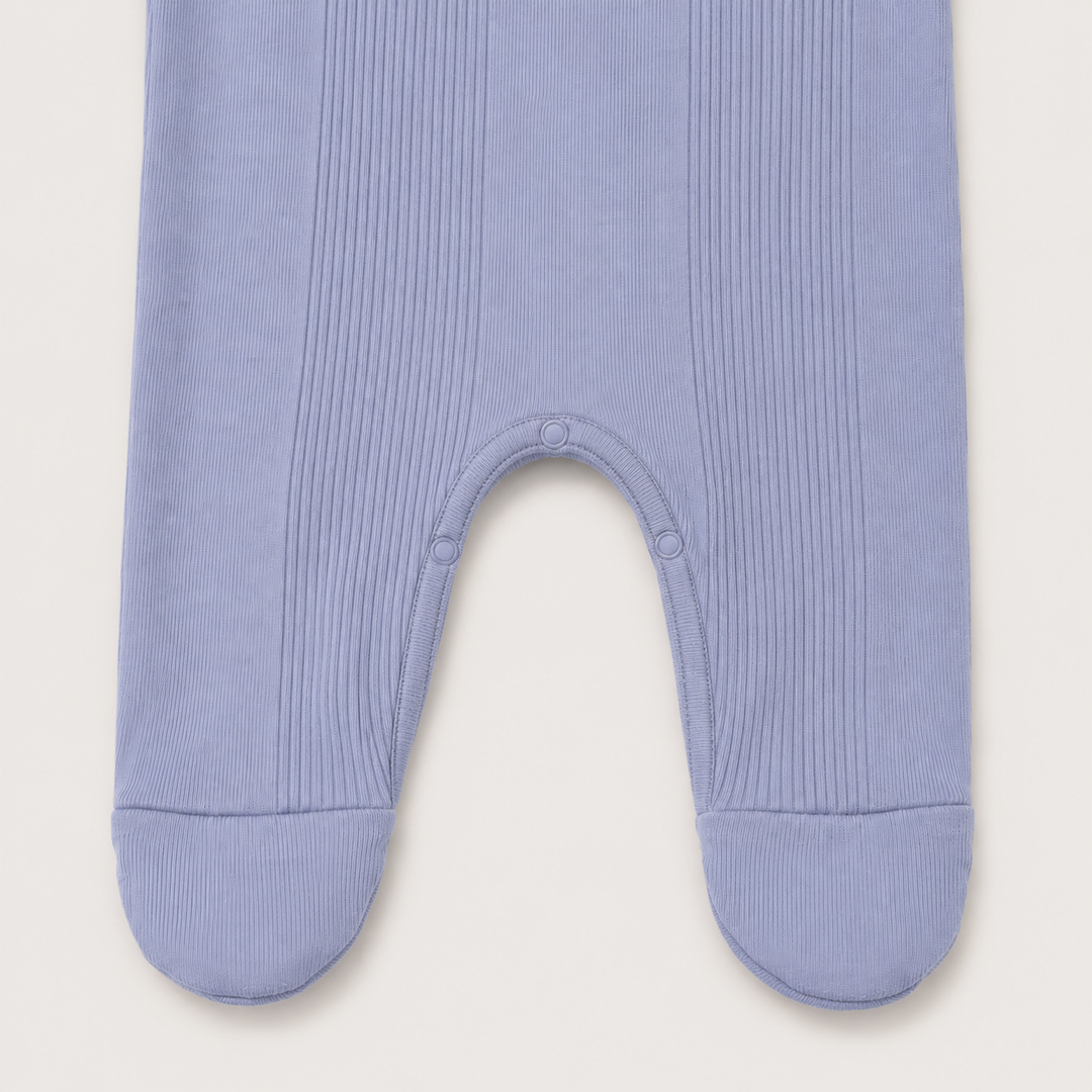 Variegated Rib Lap Tee Footie Pajama
