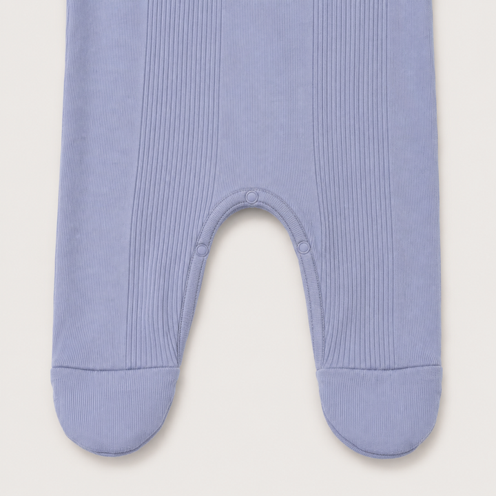 Variegated Rib Lap Tee Footie Pajama