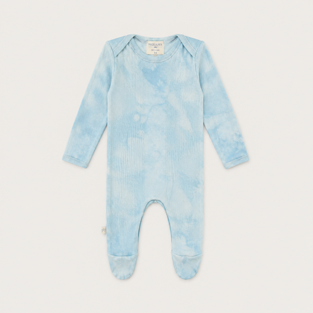 Variegated Rib Lap Tee Footie Pajama