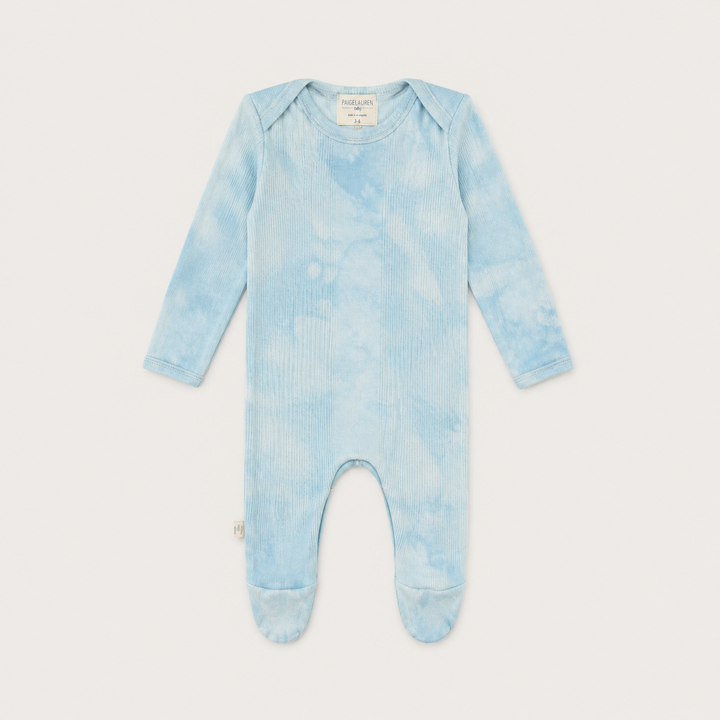Variegated Rib Lap Tee Footie Pajama