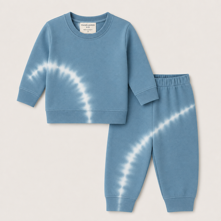 Fleece Hand Dyed Sweatshirt and SweatPant Set