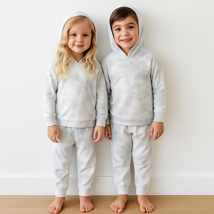 Toddler & Kid Eco-Marble Stripe Rib Hoodie and Jogger Sets