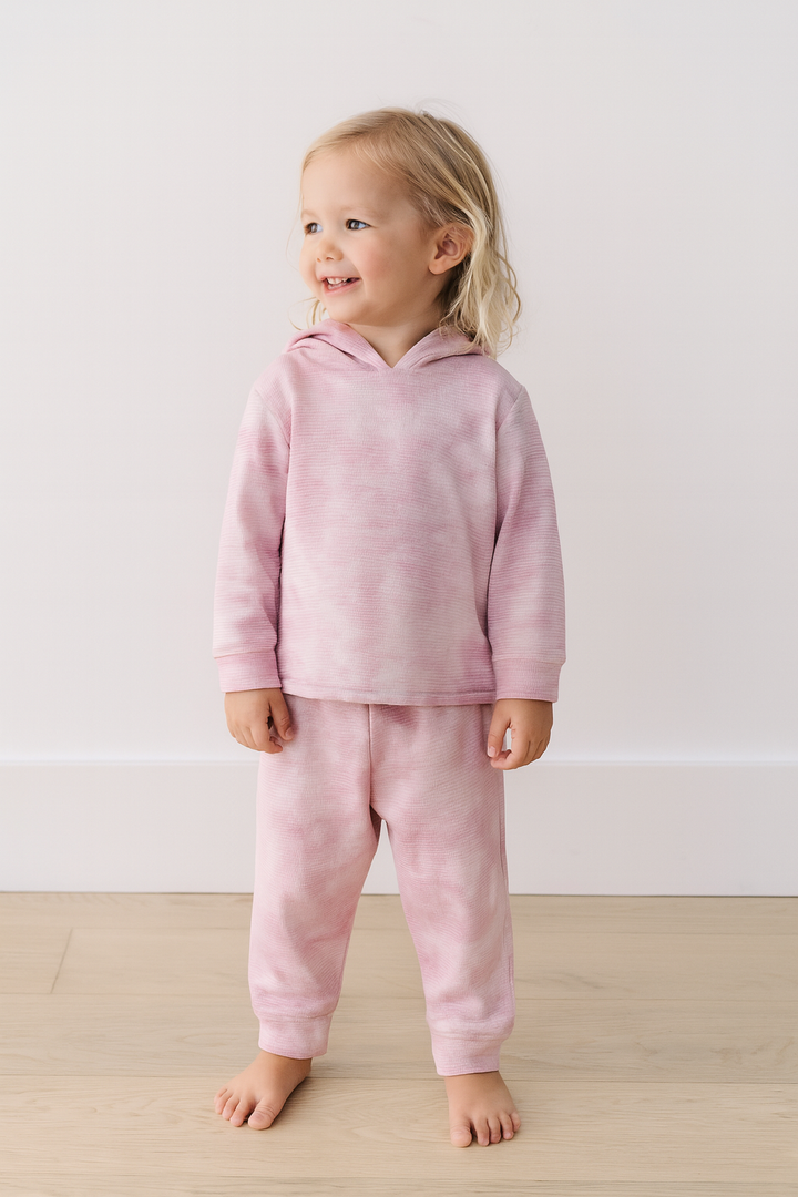 Toddler & Kid Eco-Marble Stripe Rib Hoodie and Jogger Sets