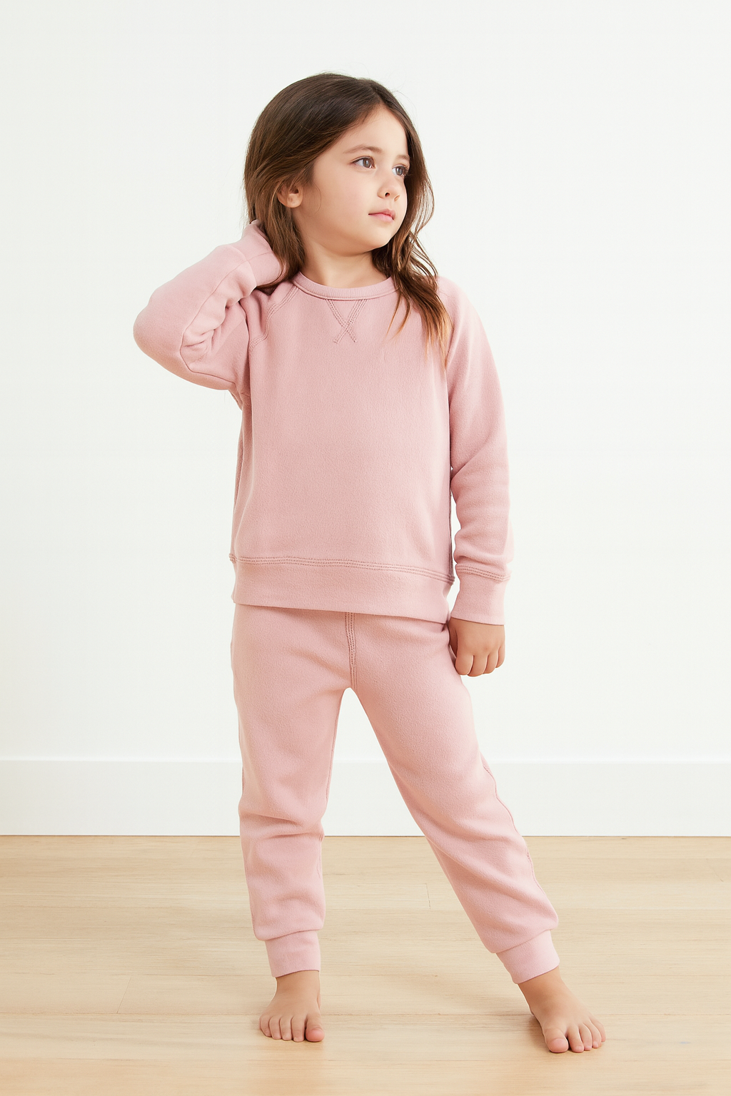 Kid Sherpa Sweatshirt and Jogger Sets