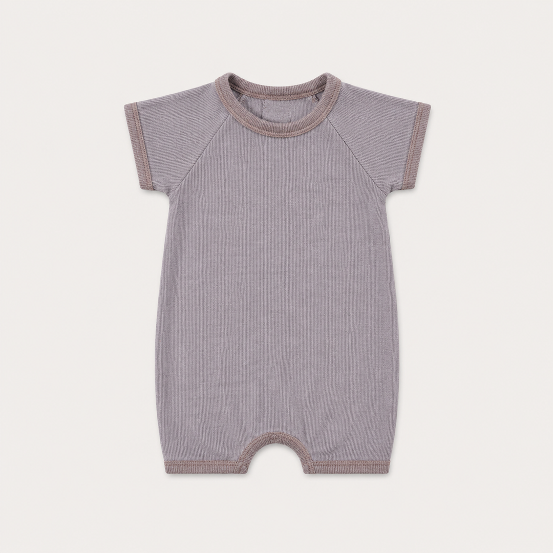 Garment Dye Ribbed Shortall Onesie