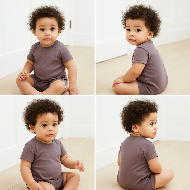 Eco-Ribbed 2x1 Shortall Onesie