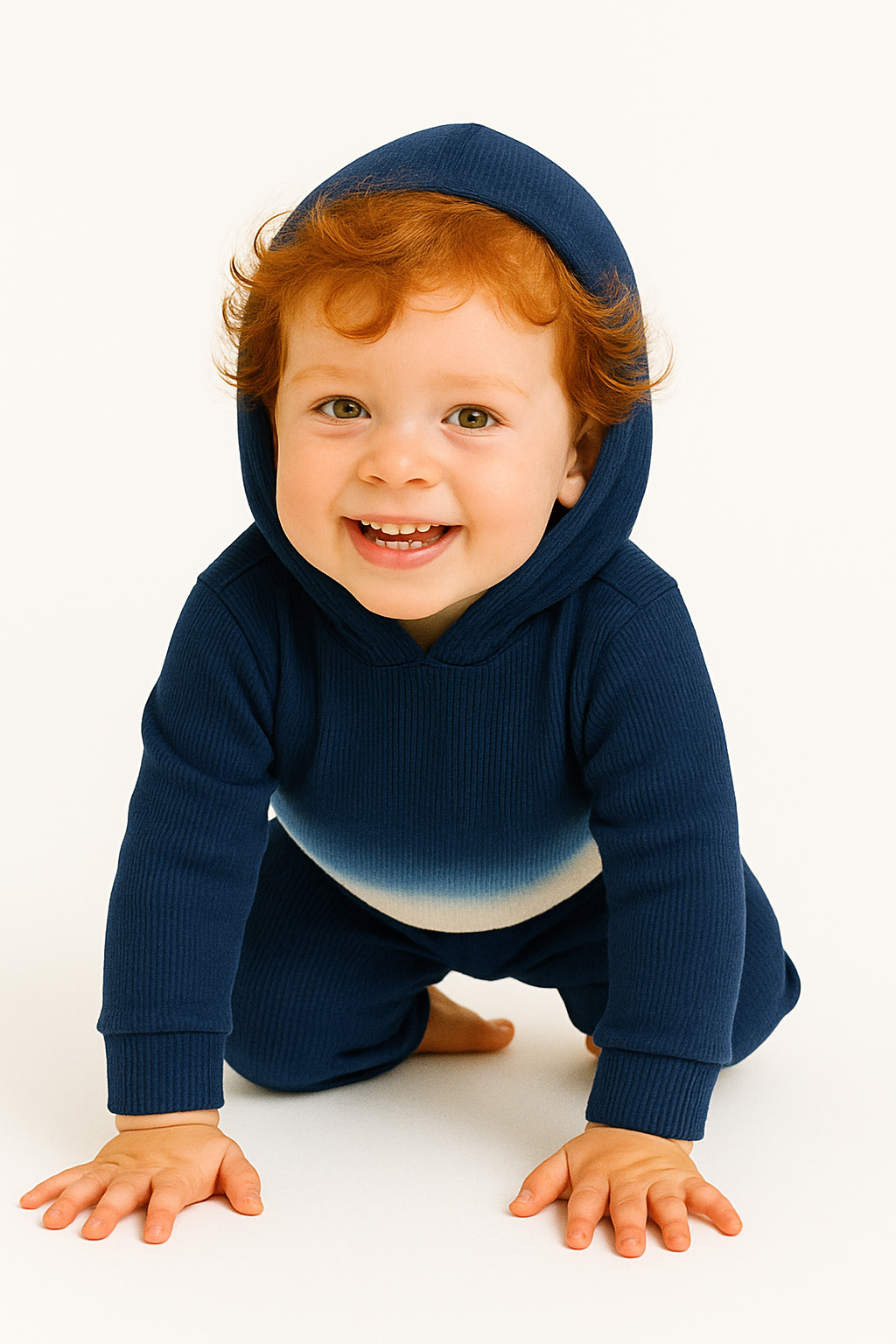 Dip Dye Ribbed 2x1 Hoodie and Baggy Pant Sets