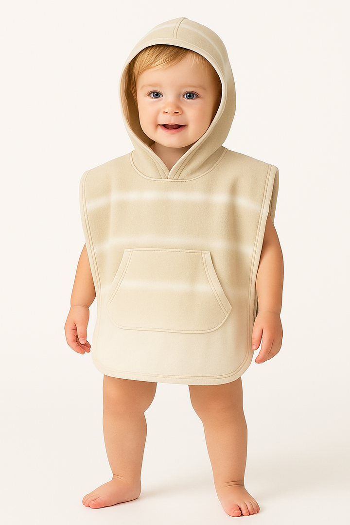 Loop Terry Stripe Tie Dye Poncho