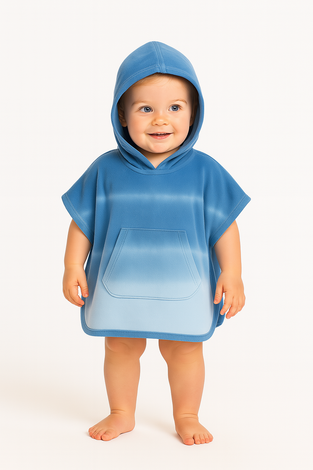 Loop Terry Stripe Tie Dye Poncho