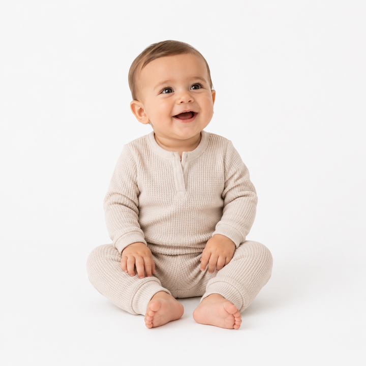 Thermal Mineral Henley Long John Set