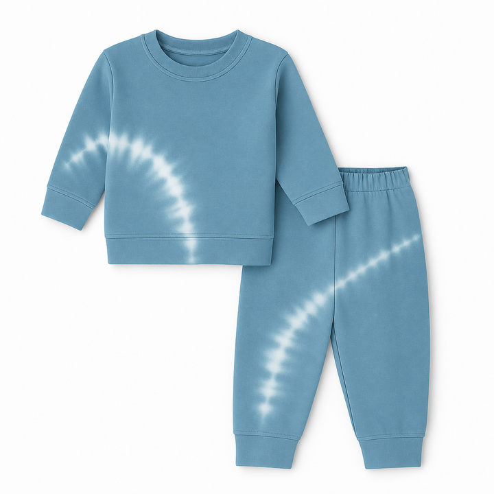 Fleece Hand Dyed Sweatshirt and SweatPant Set