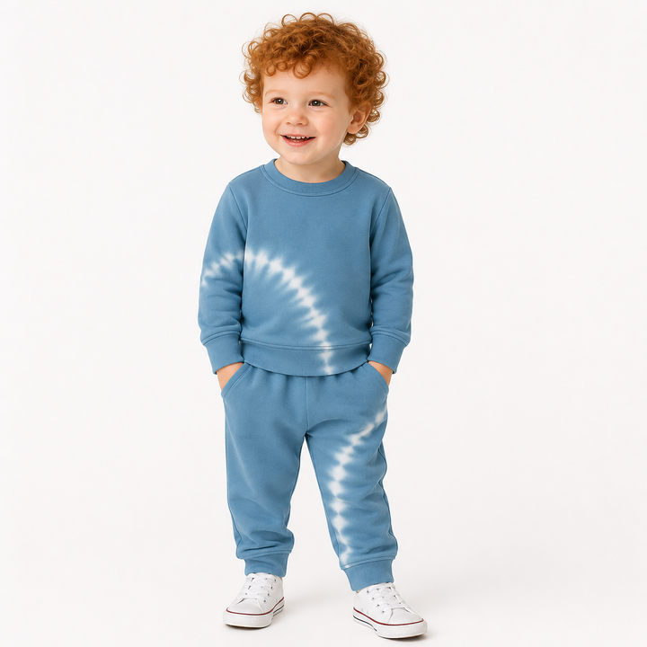 Fleece Hand Dyed Sweatshirt and SweatPant Set