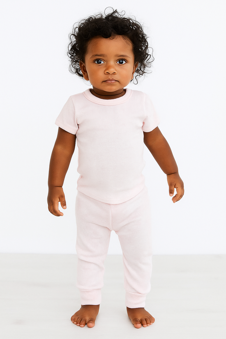 Eco-Ribbed 2x1 Tee and Legging Sets