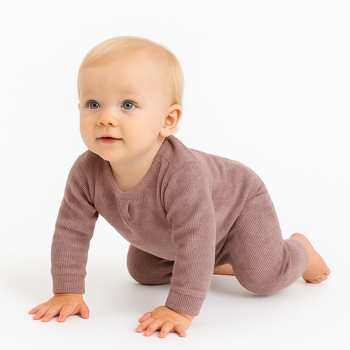Marble Thermal Henley Tee and Legging Sets