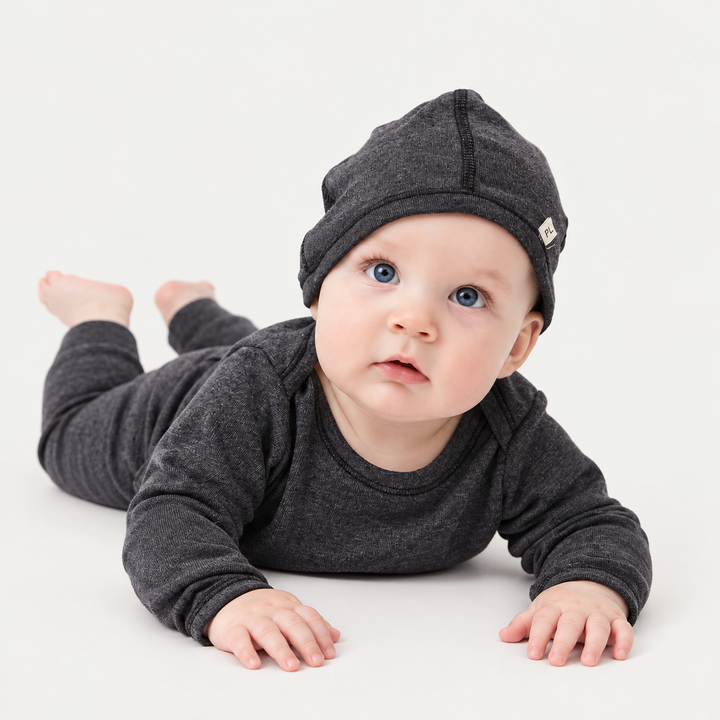 Rib Beanie, Lap Tee and Legging Set