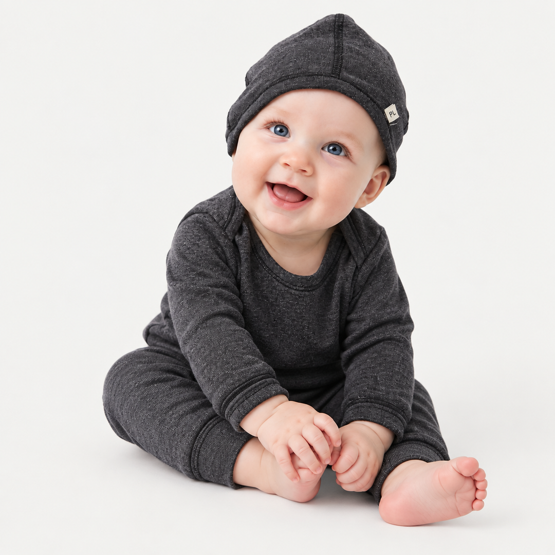 Rib Beanie, Lap Tee and Legging Set
