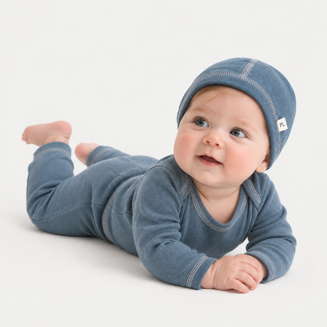 Rib Beanie, Lap Tee and Legging Set
