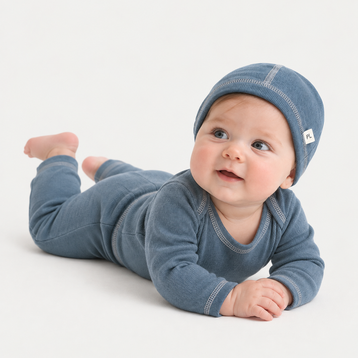 Rib Beanie, Lap Tee and Legging Set