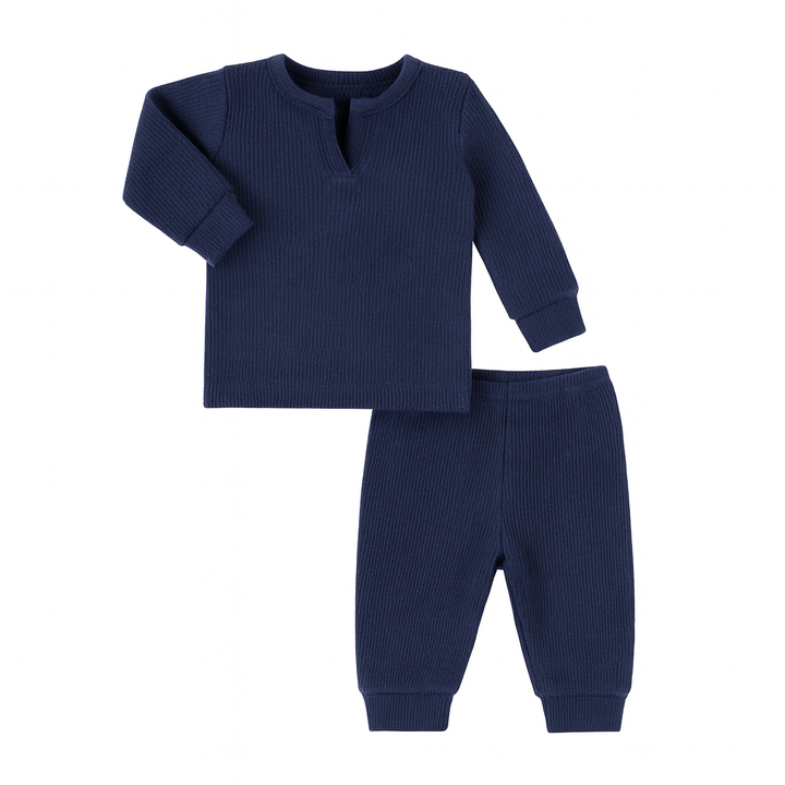 Garment Dyed Eco-Thermal Henley Tee and Legging Sets