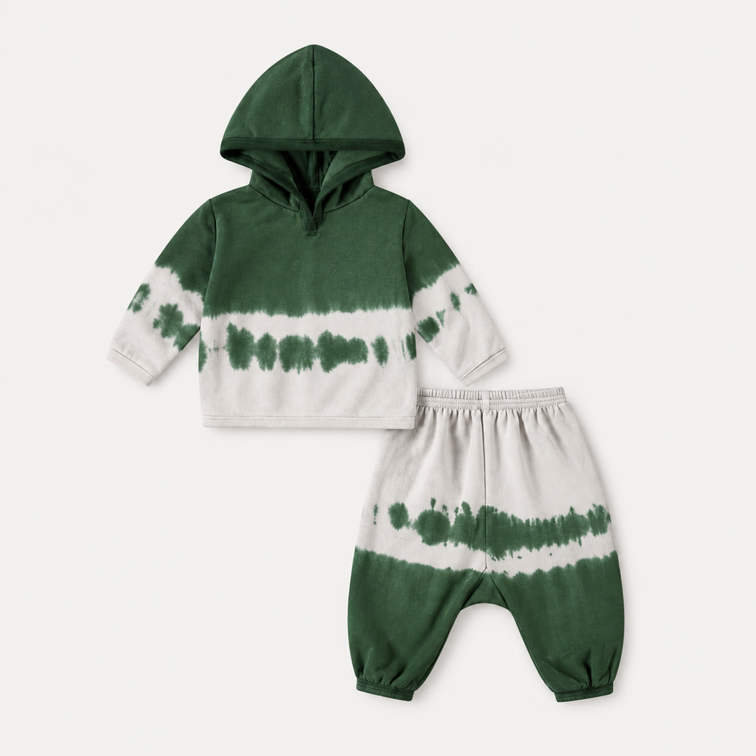 Fleece Dip Dye Hoodie Loungewear Set
