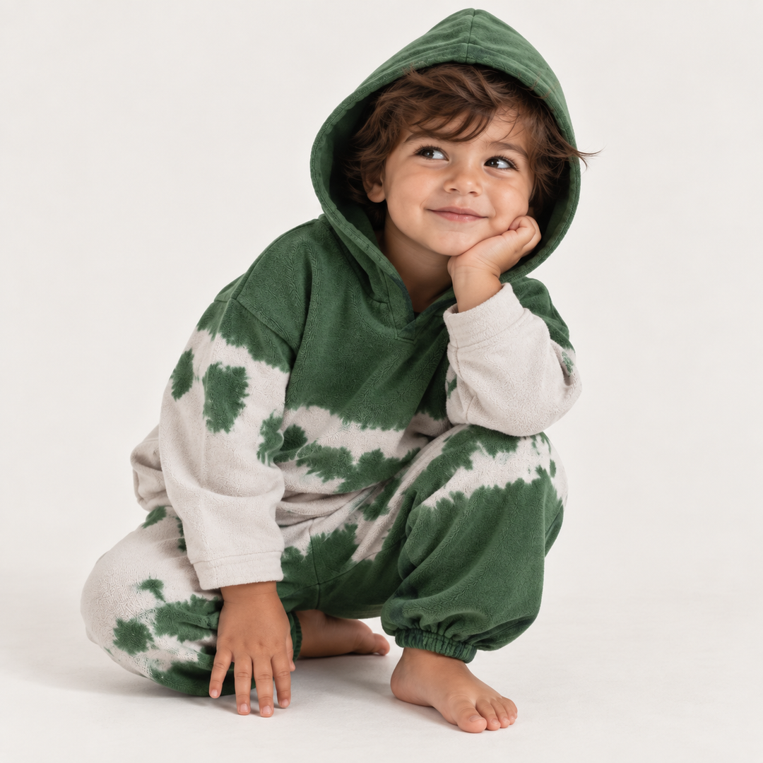 Fleece Dip Dye Hoodie Loungewear Set
