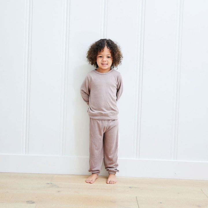 Eco-Lightweight Hacci Pullover and Pant Loungewear Sets