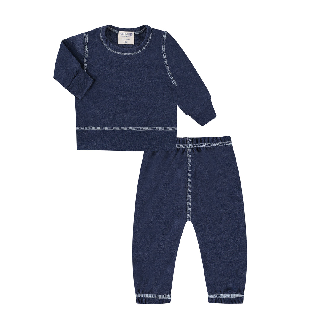 Eco-Lightweight Hacci Pullover and Pant Loungewear Sets