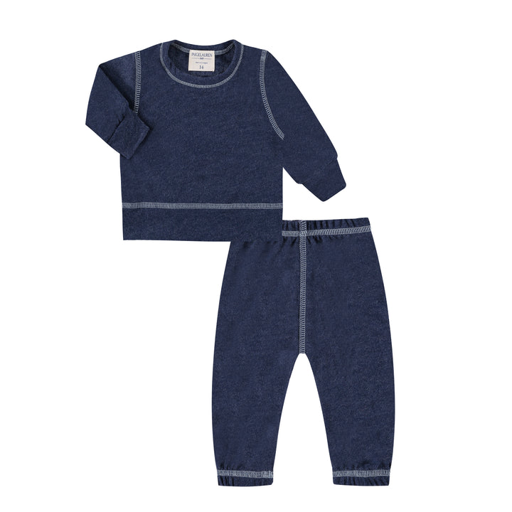 Eco-Lightweight Hacci Pullover and Pant Loungewear Sets