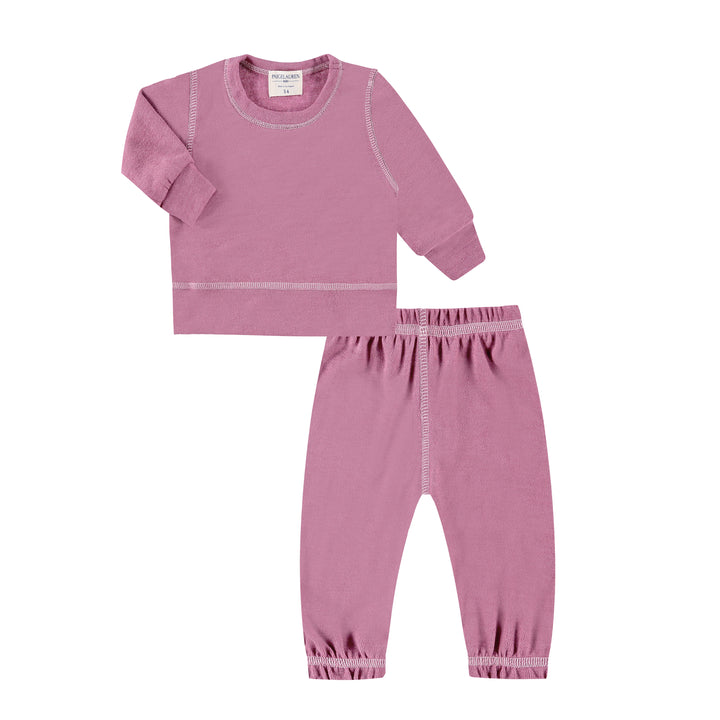 Eco-Lightweight Hacci Pullover and Pant Loungewear Sets